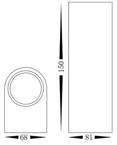 Vonkajšie nástenné svietidlo OVALIS 2xGU10/35W/230V IP44 čierna