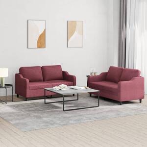 Maison Exclusive – 2-dielna sedacia súprava s vankúšmi, vínovočervená látka
