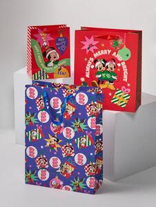 Sinsay - Vianočné darčekové tašky Mickey Mouse 3 ks - viacfarebná