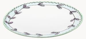Raňajkové taniere z jemného kostného porcelánu Midnight Flowers, 2 ks