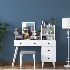 Kalune Design Toaletný stolík Margot 01 so stoličkou biely