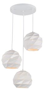 ITALUX PND-2424-3S-WH - Luster na lanku PALERMO 3xE27/40W/230V biela