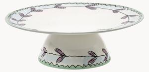 Podnos na tortu z jemného kostného porcelánu Midnight Flowers