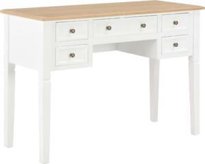 Maison Exclusive – Písací stôl, biely, 109,5 x 45 x 77,5 cm, drevo