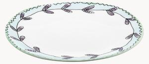 Dezertné taniere z jemného kostného porcelánu Midnight Flowers, 2 ks