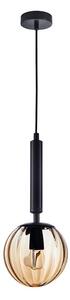 ITALUX PND-2324-1 BK+AMB - Luster na lanku RAVENA 1xE27/10W/230V čierna