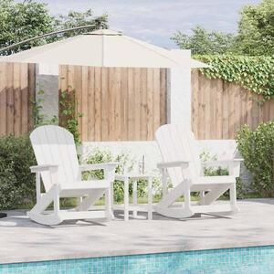 Maison Exclusive – 2 kusy hojdacích stoličiek Adirondack, biela, materiál HDPE