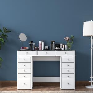 Kalune Design Toaletný stolík Melissa 01 biely/čirý