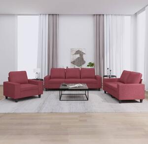 Maison Exclusive – 3-dielna sedacia súprava z vínovočervenej látky