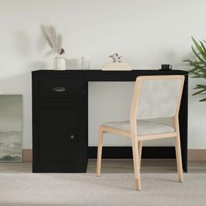 Maison Exclusive - písací stôl so zásuvkou, ierny, 115 x 50 x 75 cm, drevený materiál