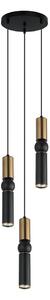 ITALUX PND-14290-3-BRO-BK - Luster na lanku ISIDORA 3xGU10/25W/230V čierna/bronz
