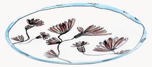 Servírovací tanier z jemného kostného porcelánu Midnight Flowers