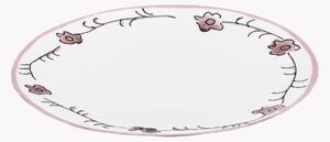 Raňajkové taniere z jemného kostného porcelánu Midnight Flowers, 2 ks