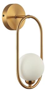 ITALUX WL-3965-1-BRO - Nástenné svietidlo LUPUS 1xG9/25W/230V zlatá