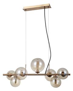ITALUX PND-406007-7-HBR - Luster na lanku CANELLO 7xG9/5W/230V mosadz