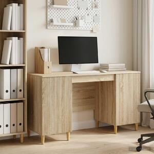 Maison Exclusive – Písací stôl z dubového dreva Sonoma, 142,5 x 50 x 75 cm, drevotrieska
