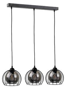 Luster na lanku SOLO BLACK 3xE27/60W/230V