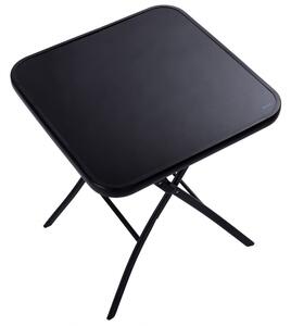 Záhradný stolík skladací ModernHome 60x60 cm čierny