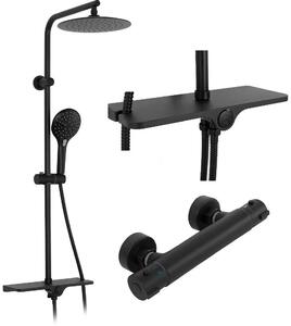 Sprchový set s termostatom Rea MIKE Black
