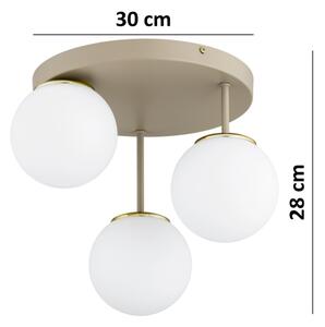 Brilagi - Prisadený luster MILO ECRU 3xE27/60W/230V béžová/zlatá