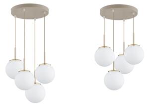 Brilagi - Luster na lanku MILO ECRU 4xE27/60W/230V béžová/zlatá