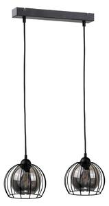 Luster na lanku SOLO BLACK 2xE27/60W/230V