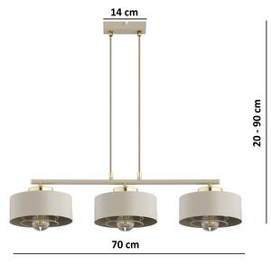 Brilagi - Luster na lanku SPRING 3xE27/60W/230V béžová/zlatá