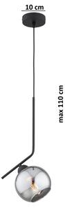 Brilagi - Luster na lanku DIOR 1xE27/60W/230V čierna/dymová sivá