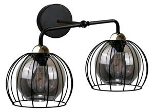 Nástenné svietidlo SOLO BLACK 2xE27/60W/230V čierna/zlatá