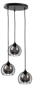 Luster na lanku SOLO BLACK 3xE27/60W/230V pr. 30 cm