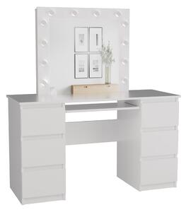TP Living Toaletný stolík s LED KUBA biely
