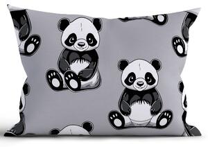 Bavlnená obliečka na vankúš Renforcé 50 × 70 cm - Panda