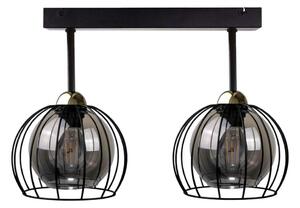 Prisadený luster SOLO BLACK 2xE27/60W/230V čierna/zlatá