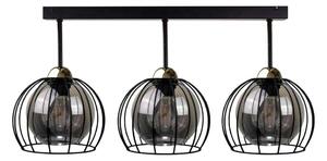 Prisadený luster SOLO BLACK 3xE27/60W/230V čierna/zlatá