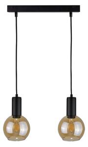 Luster na lanku JANTAR BLACK 2xE27/60W/230V
