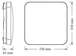 Osram - LED stropné svietidlo so senzorom SQUARE LED/24W/230V 33x33 cm