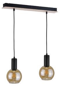 Luster na lanku JANTAR WOOD 2xE27/60W/230V