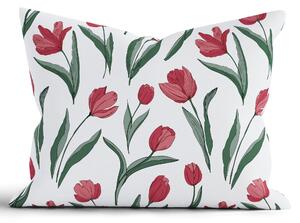 Bavlnená obliečka na vankúš Renforcé 70 × 90 cm – Tulipány