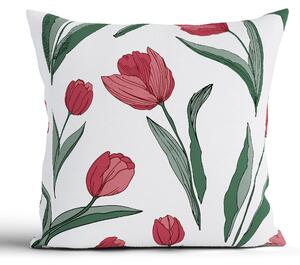 Bavlnená obliečka na vankúš Renforcé 40 × 40 cm – Tulipány