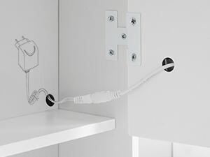 SONGMICS Toaletný stolík Vasagle Berny 90 cm so zrkadlom a LED osvetlením biely