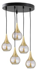 Luster na lanku LACRIMA HONEY 5xE27/60W/230V pr. 45 cm