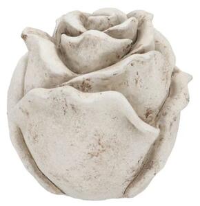 Šedá antik cementová dekorácia ruže Rose S - 9*9*8 cm - daan kromhout