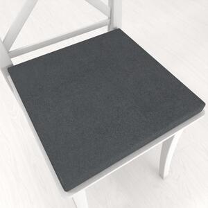 Biante Štvorcový podsedák z imitácie brúsenej kože Alcantara ALC-016 Antracitovo sivý - 38x38x3 cm