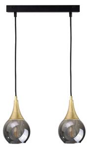Luster na lanku LACRIMA SMOKY 2xE27/60W/230V