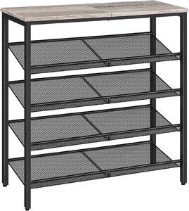 Topánkovník Vasagle Melas 81 cm čierny/sivý