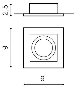 Azzardo AZ0797 - Podhľadové svietidlo PACO 1xGU10/50W/230V