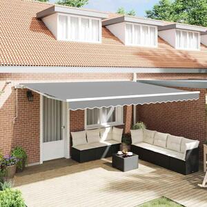 Maison Exclusive - Rám markízy so svetlami LED diódy Biela 500 × 300 cm Hliník
