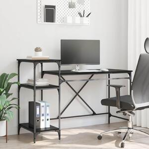 Maison Exclusive – písací stôl, čierna farba, vzhľad dubového dreva, materiál: drevotrieska