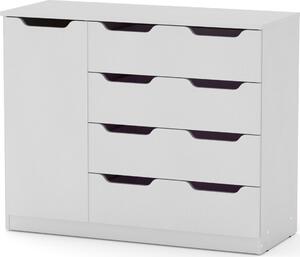 Kombinovaná komoda 4+1M biela