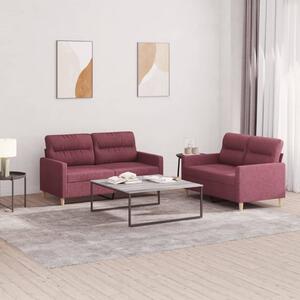 Maison Exclusive – 2-dielna sedacia súprava s vankúmi, vínovoervená látka